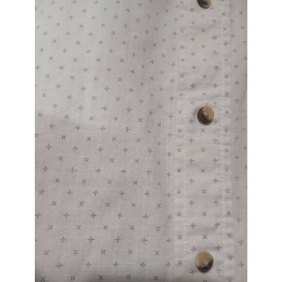 Wrangler Shirt Men's Large White Tan Button Front Rodeo - Picture 4 of 8